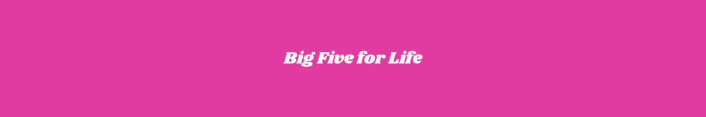 Big Five for Life: alles wat je nog niet wist + gratis e-book!